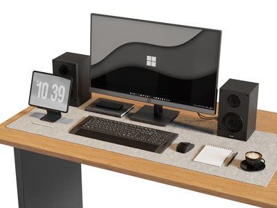 现代电脑显示屏 音响 鼠标键盘 书桌摆件组合3d模型 现代电脑显示屏 音响 鼠标键盘 书桌摆件组合