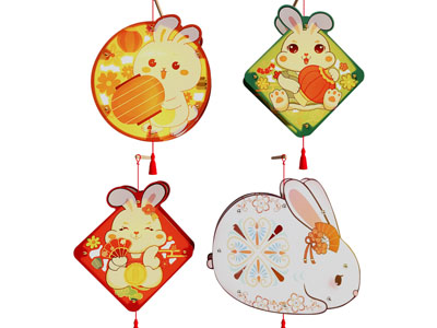 现代卡通动物花灯 灯笼 挂件3d模型 现代卡通动物花灯 灯笼 挂件