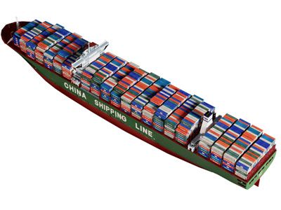 现代运输船 轮船 货船 集装箱货运船