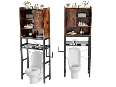 现代中古风卫浴柜架