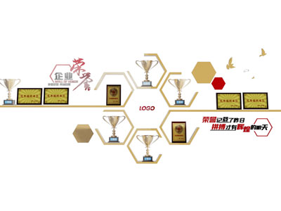 现代企业文化墙 荣誉展览展示墙3d模型 现代企业文化墙 荣誉展览展示墙