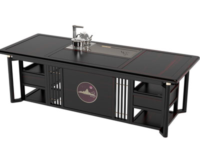 新中式茶桌3d模型 新中式茶桌