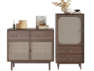 北欧中古风玄关柜 边柜3d模型 北欧中古风玄关柜 边柜