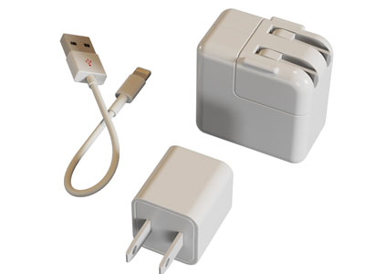 现代手机充电器 充电绳 充电头3d模型 现代手机充电器 充电绳 充电头