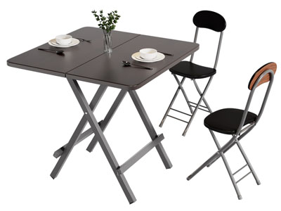 现代可折叠餐桌椅组合3d模型 现代可折叠餐桌椅组合