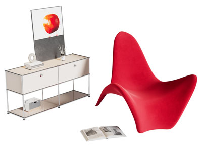 现代休闲椅子 玄关柜3d模型 现代休闲椅子 玄关柜