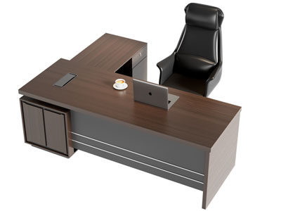现代老板台 老板桌椅组合3d模型 现代老板台 老板桌椅组合