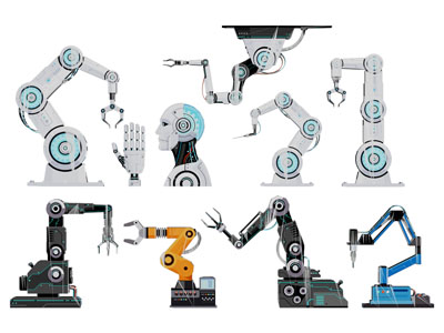 现代智能机械手臂3d模型 现代智能机械手臂