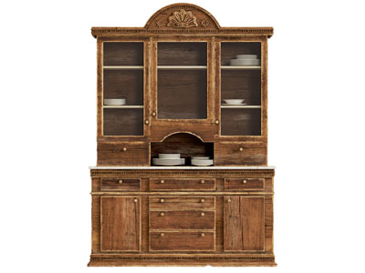 欧式复古做旧餐边柜 碗柜