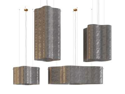 现代金属质感灯罩的吊灯3d模型 现代金属质感灯罩的吊灯