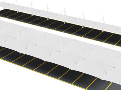 现代停车场 停车棚3d模型 现代停车场 停车棚