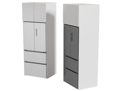 现代电冰箱3d模型 现代电冰箱