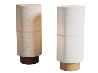 现代圆柱形台灯3d模型 现代圆柱形台灯