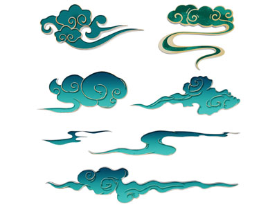 新中式祥云墙饰 剪影 墙贴3d模型 新中式祥云墙饰 剪影 墙贴