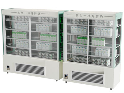 现代牛奶 鲜奶展柜 保鲜柜 冰箱3d模型 现代牛奶 鲜奶展柜 保鲜柜 冰箱