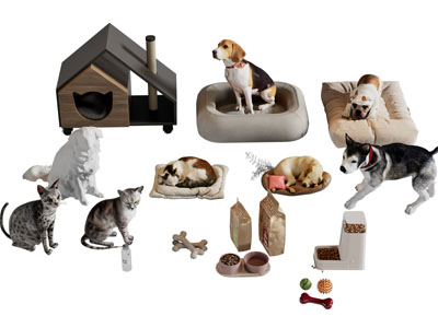 现代宠物狗 猫窝 爬行动物