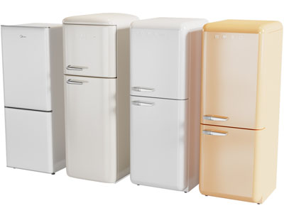 现代电冰箱3d模型 现代电冰箱