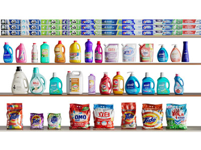 现代洗衣液 洗衣粉 牙膏 生活用品3d模型 现代洗衣液 洗衣粉 牙膏 生活用品