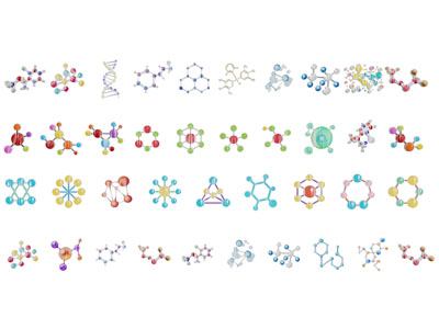 现代化学分子式 墙饰 教具3d模型 现代化学分子式 墙饰 教具