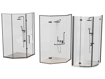 现代玻璃淋浴房3d模型 现代玻璃淋浴房