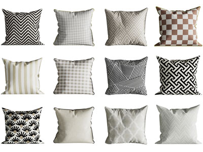 现代方形靠垫抱枕3d模型 现代方形靠垫抱枕