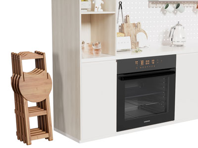 现代折叠在一起的实木凳子