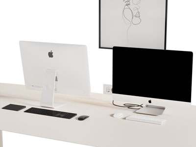 现代苹果电脑显示屏 鼠标键盘3d模型 现代苹果电脑显示屏 鼠标键盘