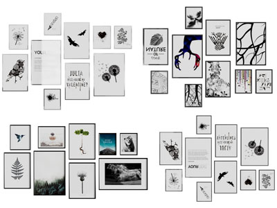 北欧装饰挂画 照片墙3d模型 北欧装饰挂画 照片墙