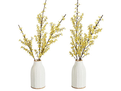 现代陶瓷花瓶花卉3d模型 现代陶瓷花瓶花卉