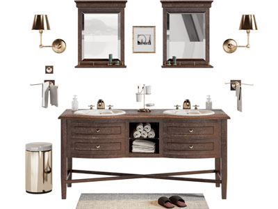 美式洗手台 镜柜 浴室柜