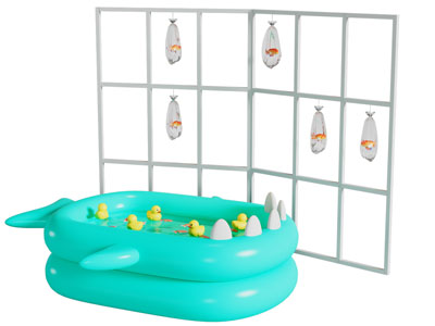 现代游泳池 捞鱼池 水池 金鱼袋3d模型 现代游泳池 捞鱼池 水池 金鱼袋