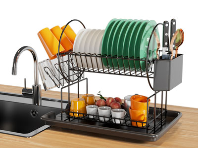 现代碗碟收纳架 沥水架 厨具置物架