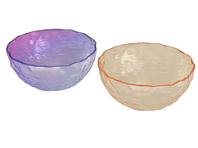 现代彩色锤纹玻璃碗 厨具