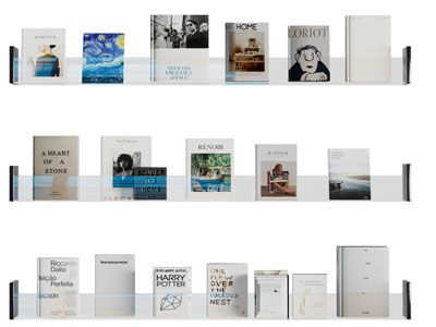 现代墙面亚克力书刊杂志架 墙饰3d模型 现代墙面亚克力书刊杂志架 墙饰