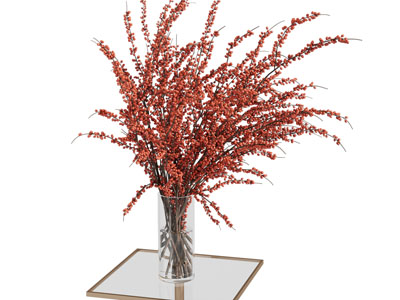 现代玻璃花瓶花卉3d模型 现代玻璃花瓶花卉