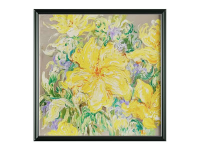 法式花卉装饰挂画 油画3d模型 法式花卉装饰挂画 油画