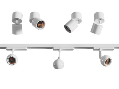 现代轨道磁吸灯 筒灯射灯3d模型 现代轨道磁吸灯 筒灯射灯