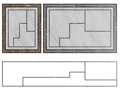 现代石材 瓷砖 地面拼花3d模型 现代石材 瓷砖 地面拼花