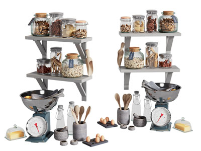现代调料瓶 厨具摆件组合