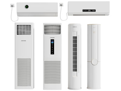 现代壁挂式 立式空调3d模型 现代壁挂式 立式空调