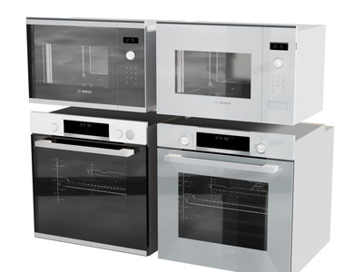 现代烤箱 微波炉 厨房电器3d模型 现代烤箱 微波炉 厨房电器