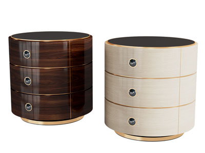 现代圆形床头柜