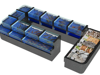 现代海洋池 展柜 展台 货架3d模型 现代海洋池 展柜 展台 货架