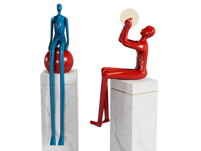 现代抽象人物雕塑雕刻 落地灯3d模型 现代抽象人物雕塑雕刻 落地灯