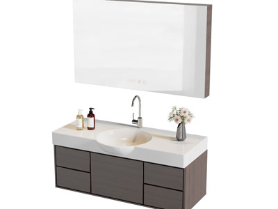 现代洗手台 浴室柜 镜柜