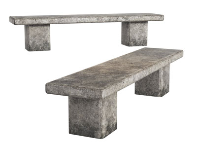 现代户外水泥长凳子