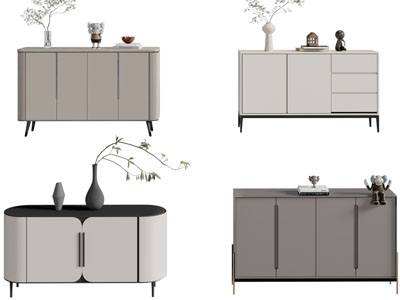 现代玄关柜 边柜3d模型 现代玄关柜 边柜