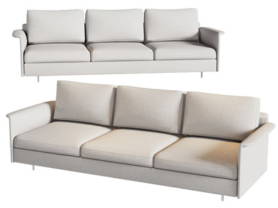 现代多人沙发3d模型 现代多人沙发