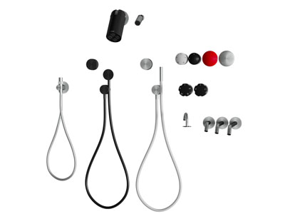 现代金属淋浴花洒