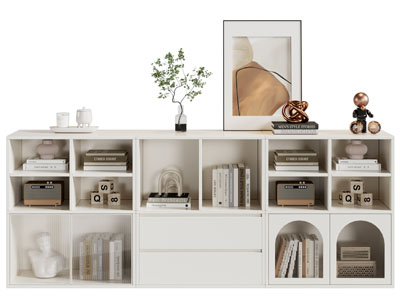 现代奶油风书柜 玄关柜
